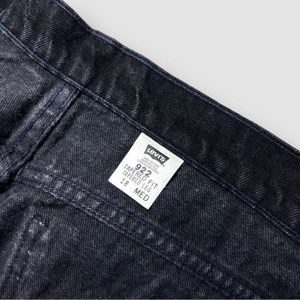 Vtg 90s Levi's 922 Orange Tab Jeans, High Rise Tapered Leg, Crisp USA 34 x 31 18 - Picture 4 of 7